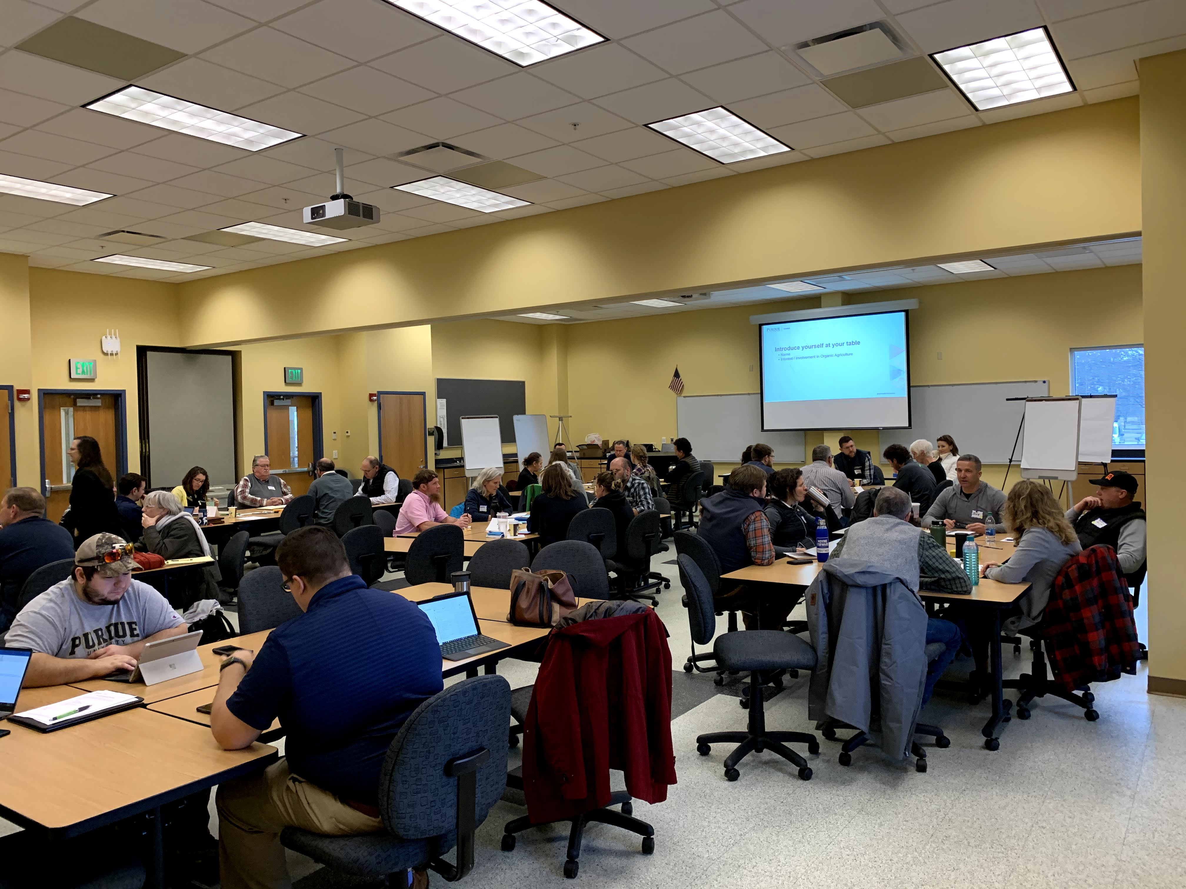 Classroom with farmers inside the Beck Center