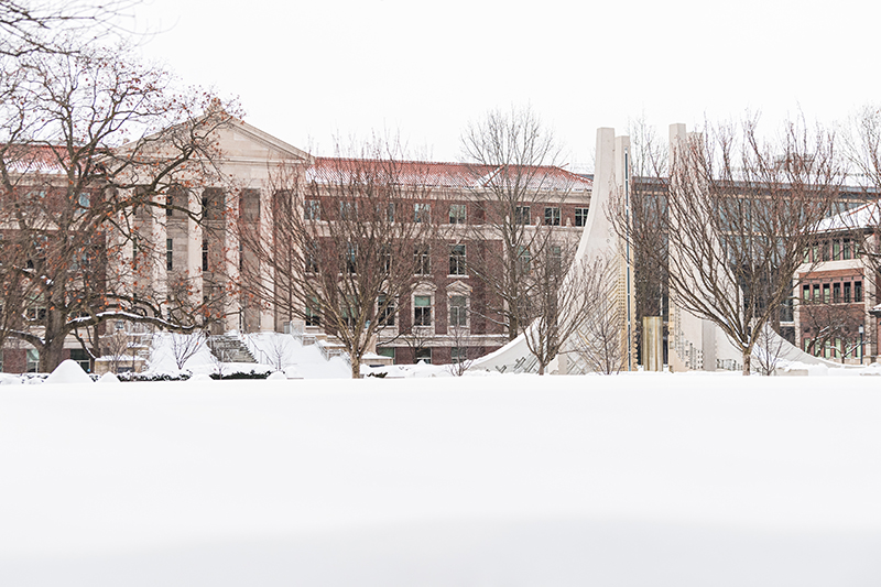Purdue University - campus in the winter