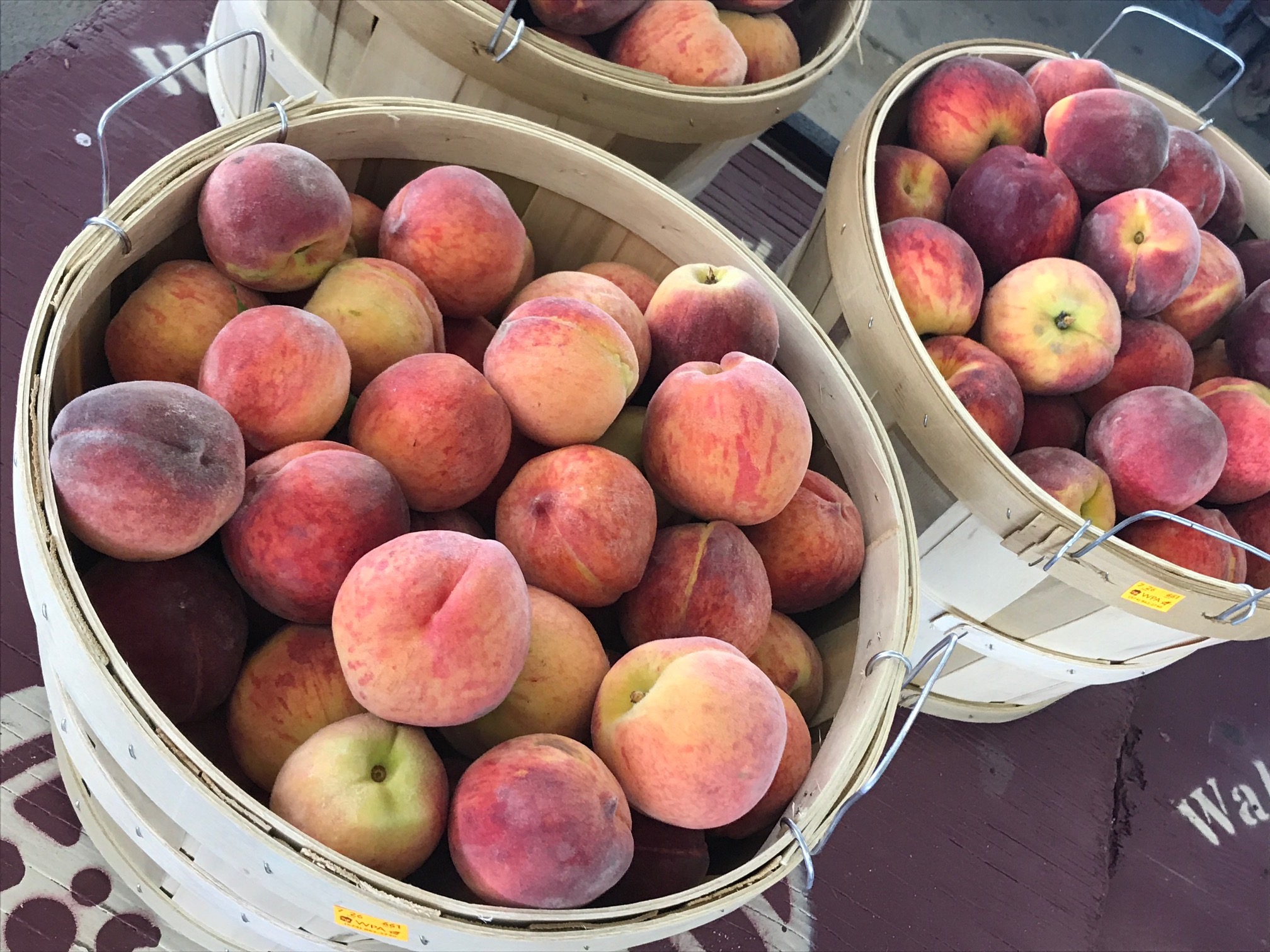 Basket of peaches