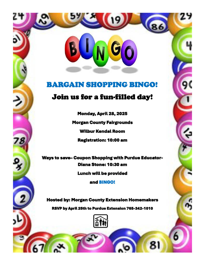 Bargain Shopping Bingo Class