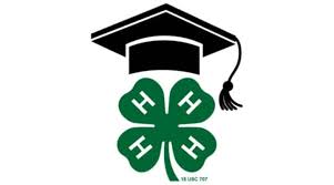 4-H Clover with Grad Cap