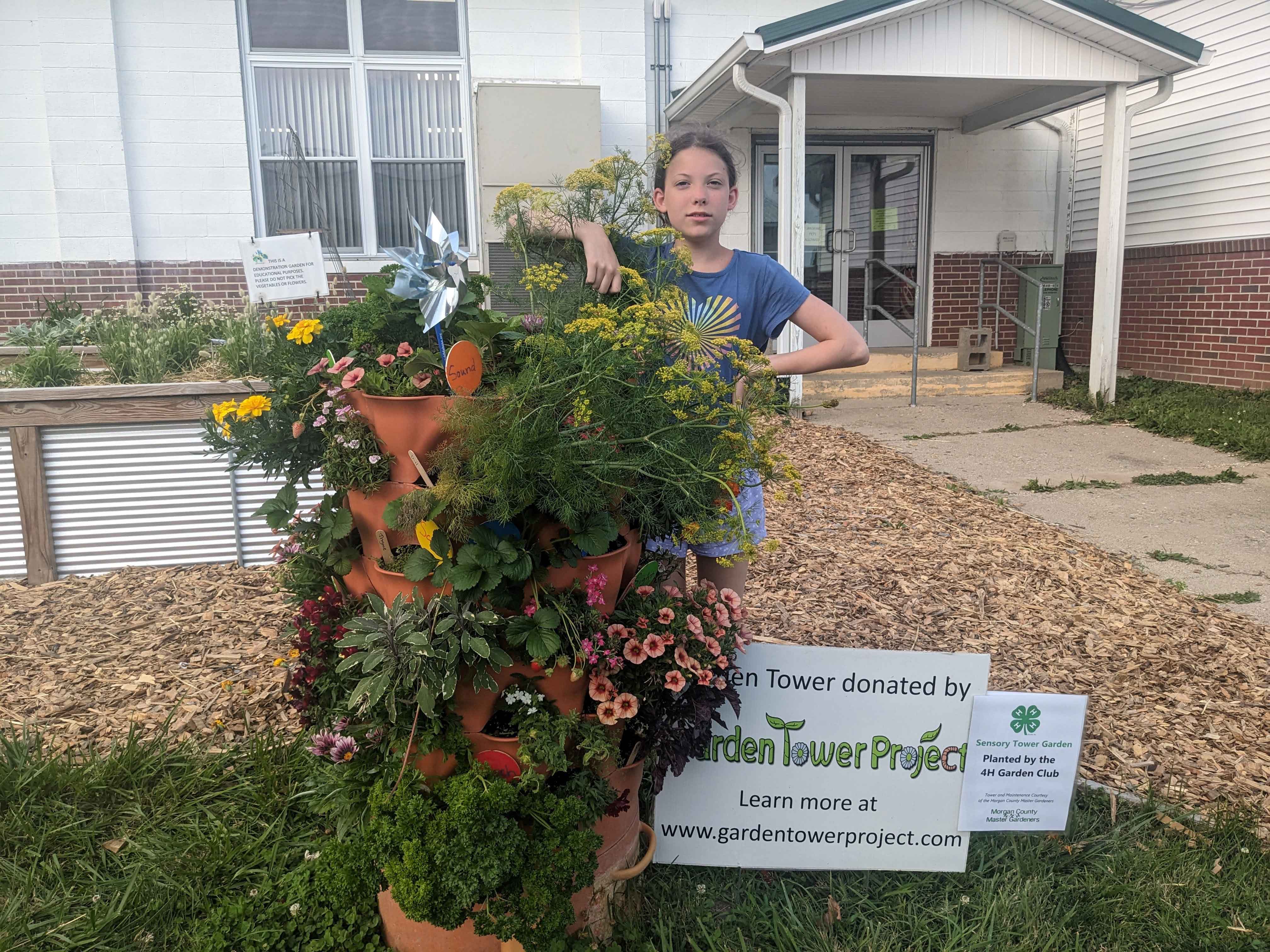 Garden Club Garden Tower in Full Bloom