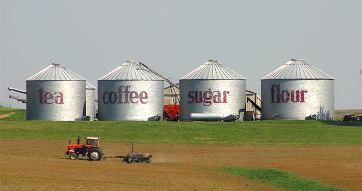 Purdue Extension grain bins at farm