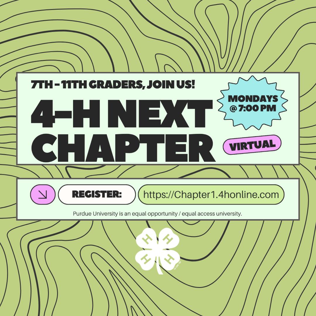 Green textured graphic with the title of the program and other text