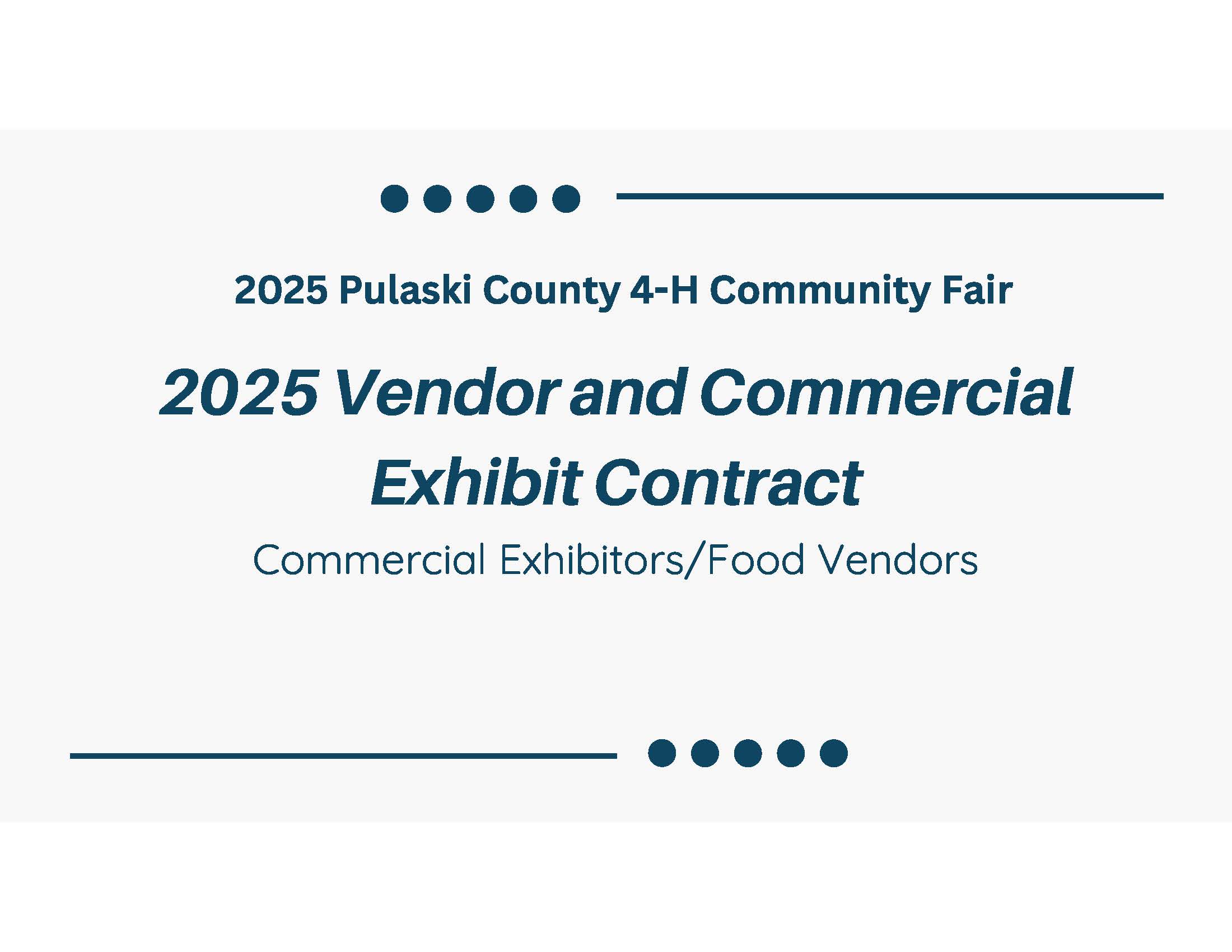 2025 Vendor and Commercial Exhibit Contract