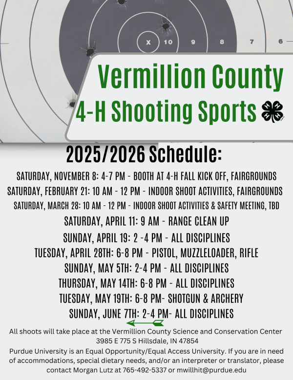 Shooting Sports Schedule