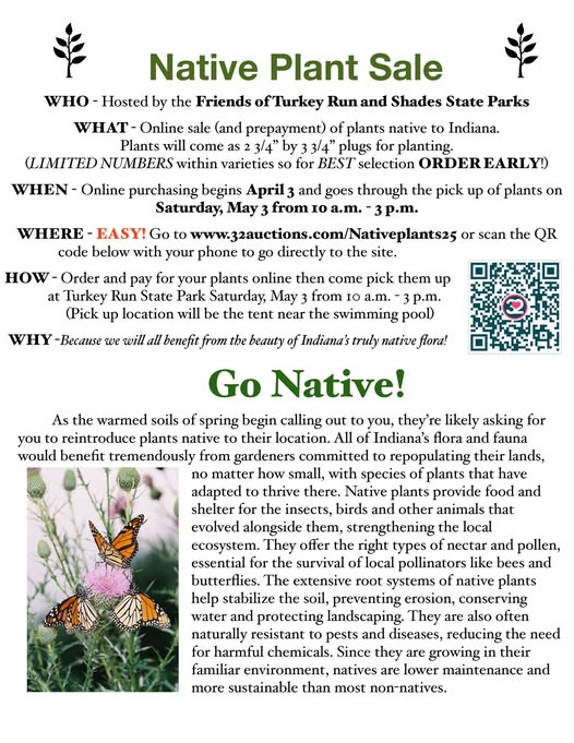 Turkey Run & Shades Plant Sale