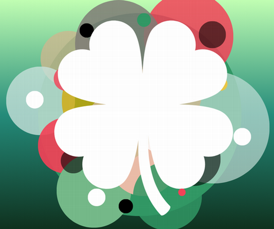 White clover with colorful background