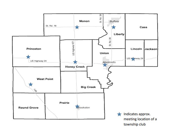 white county township map