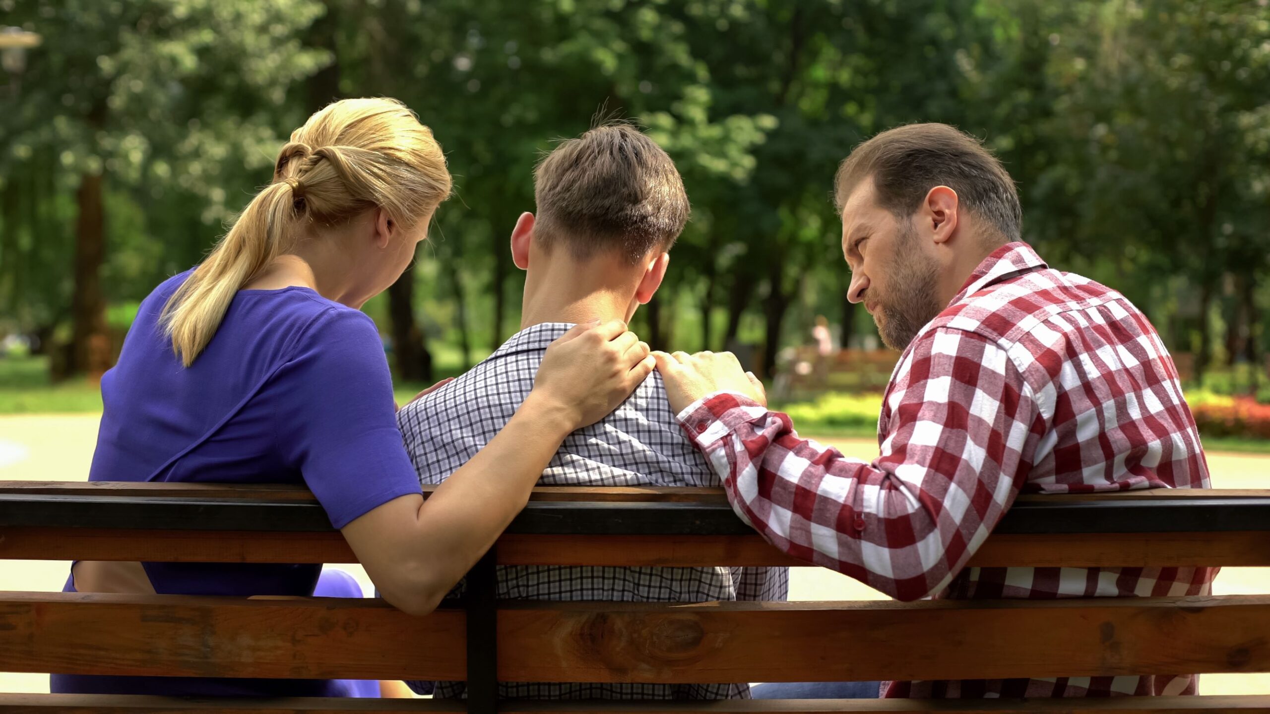 family having a discussion