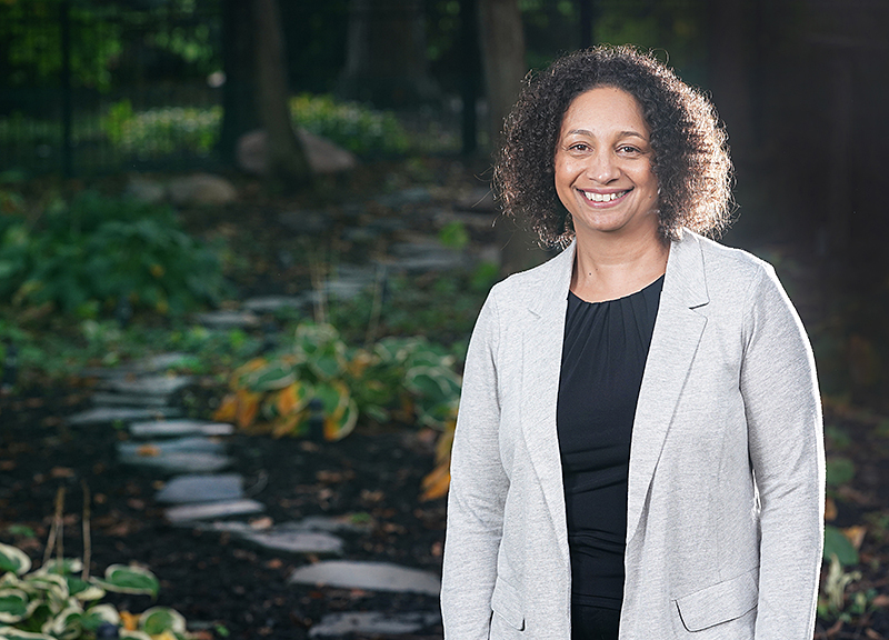Purdue University Maria Marshall in garden