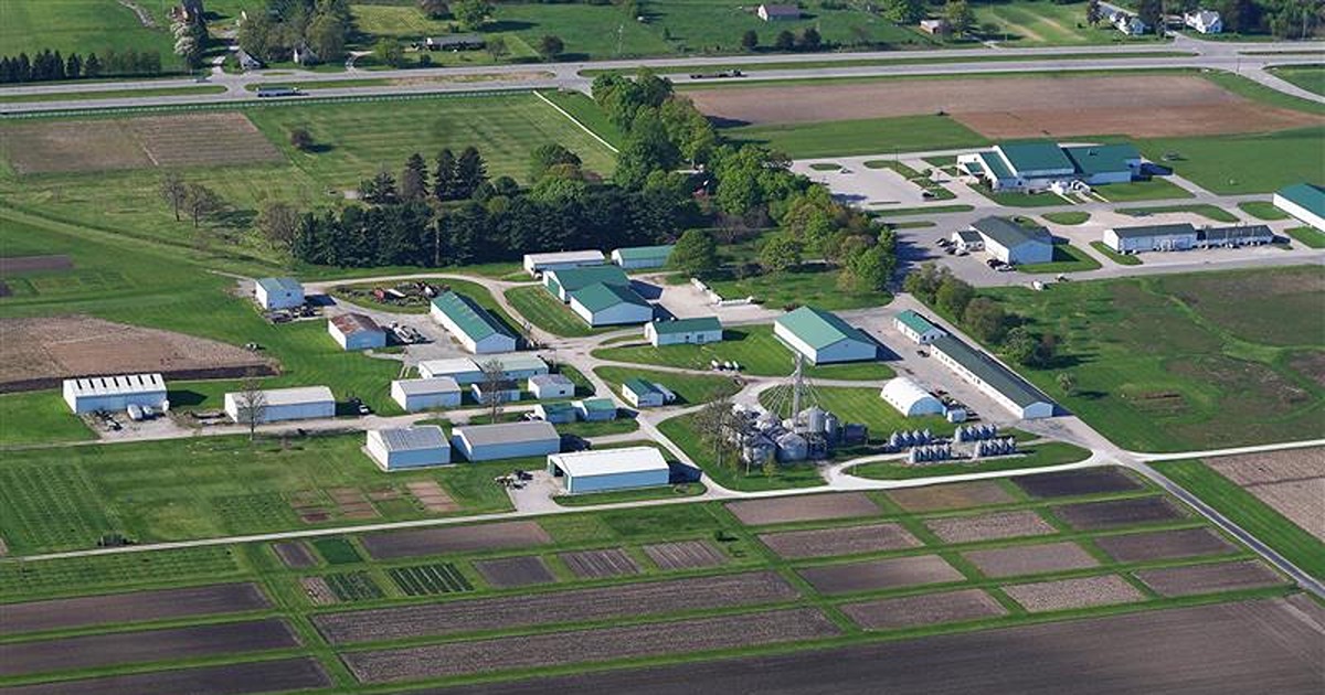 Aerial shot of the Agronomy Center for Research and Education