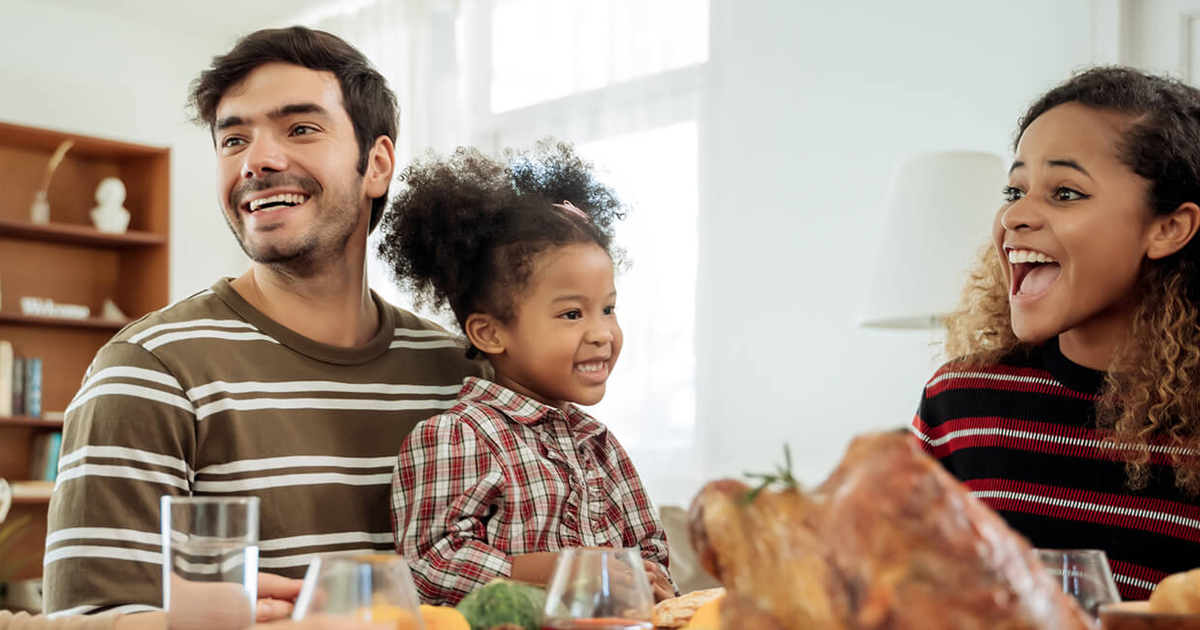 Family at the dinner table