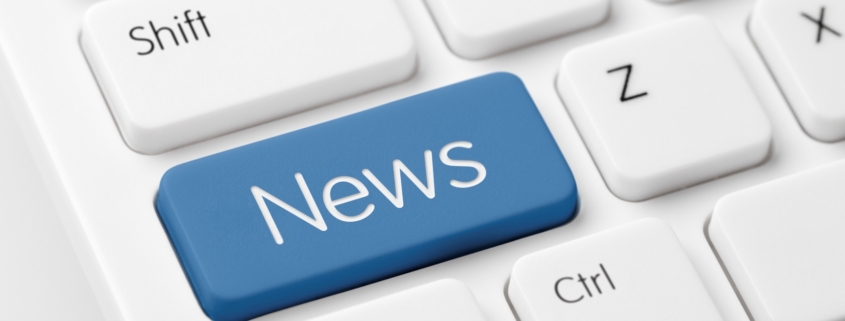 the word "news" on a keyboard