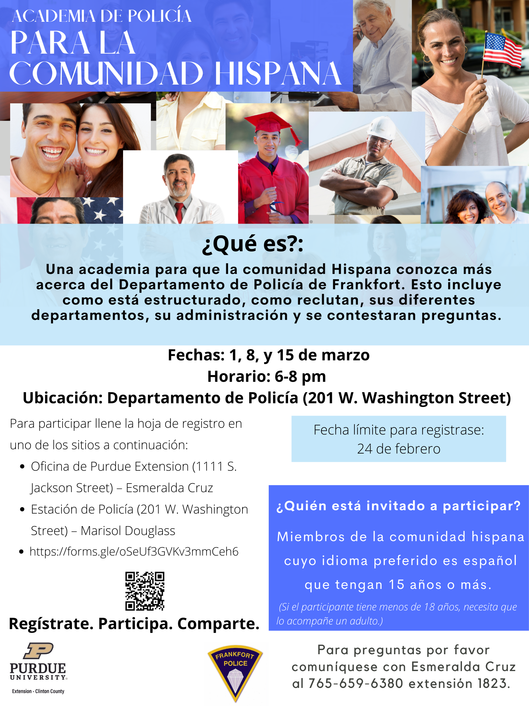 Police academy flier
