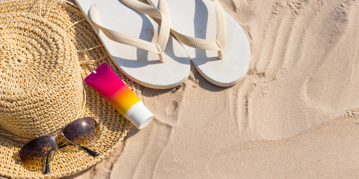 flip flops in the sand