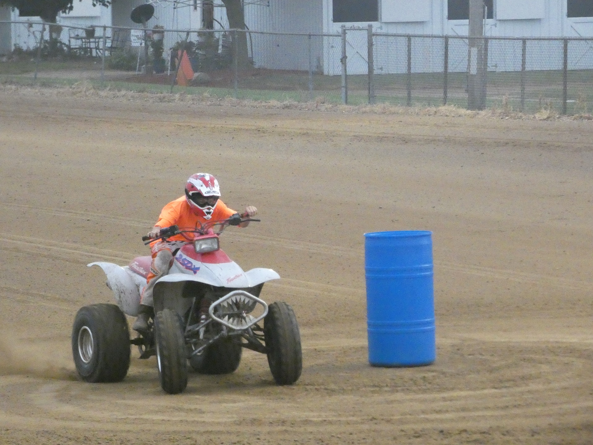 Advanced ATV'er rounding a barrel