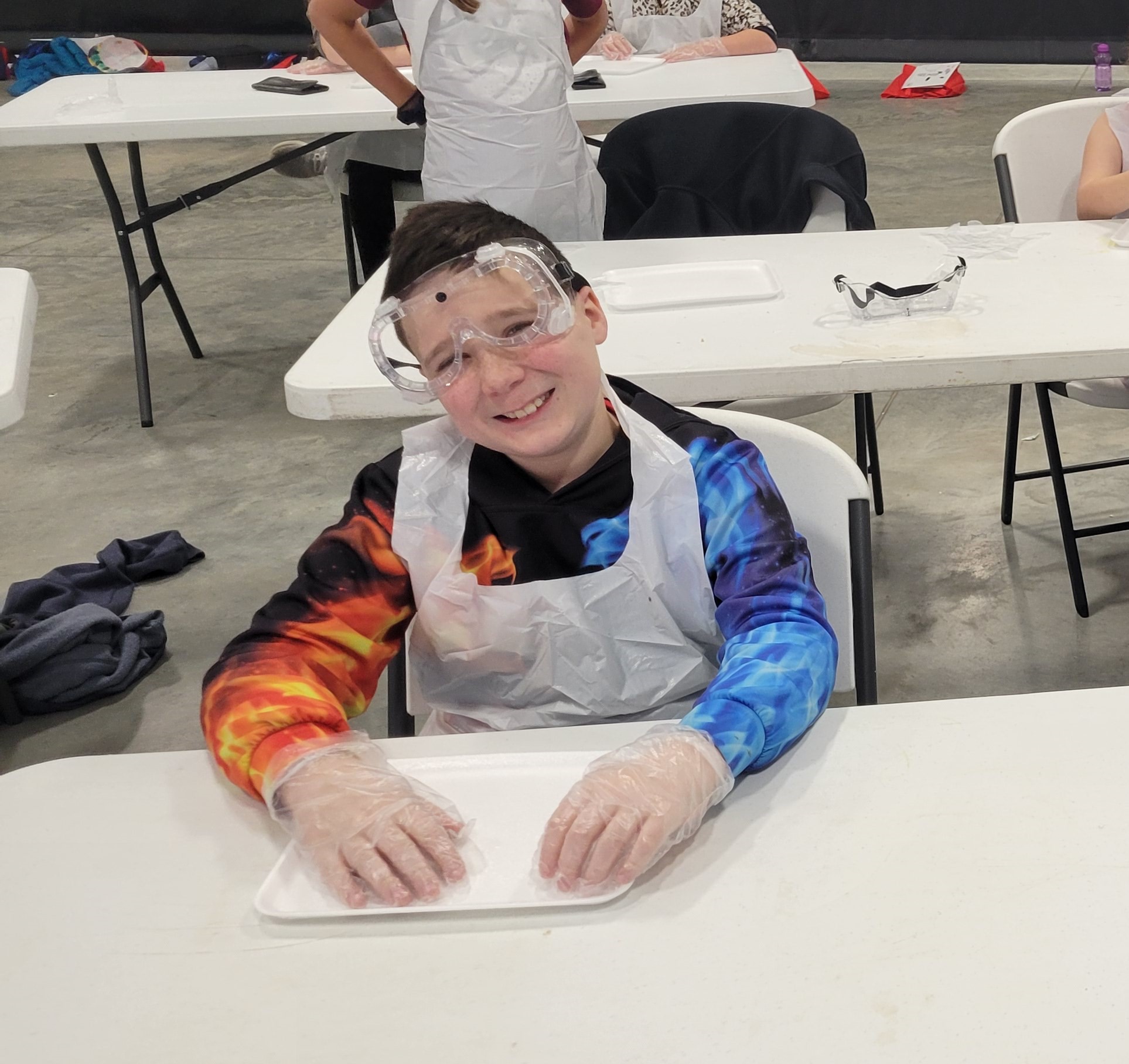 child with tools