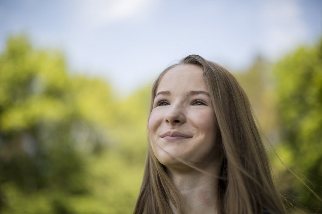 girl smiling
