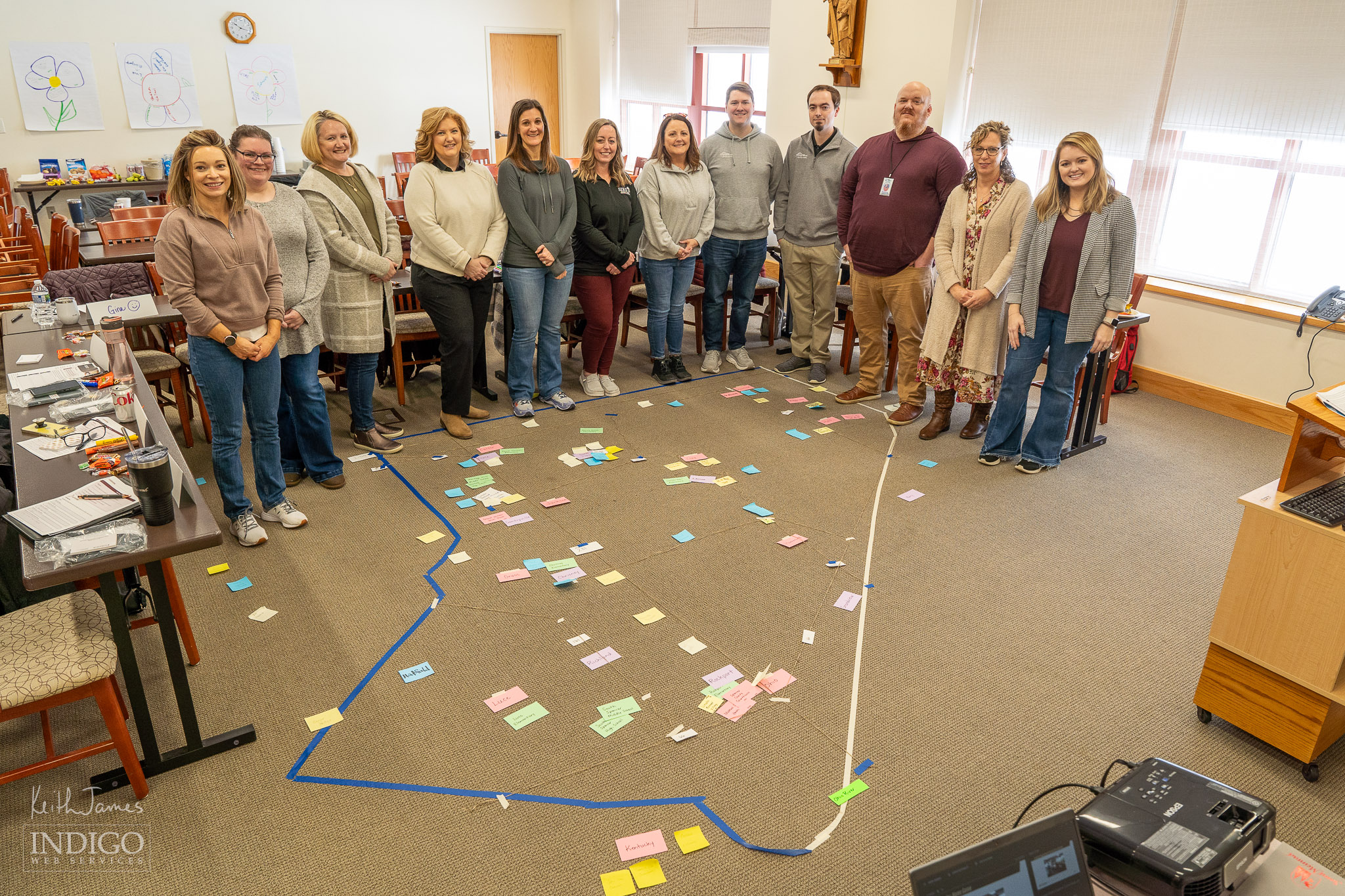 Leadership Spencer County participants participate in a mapping activity