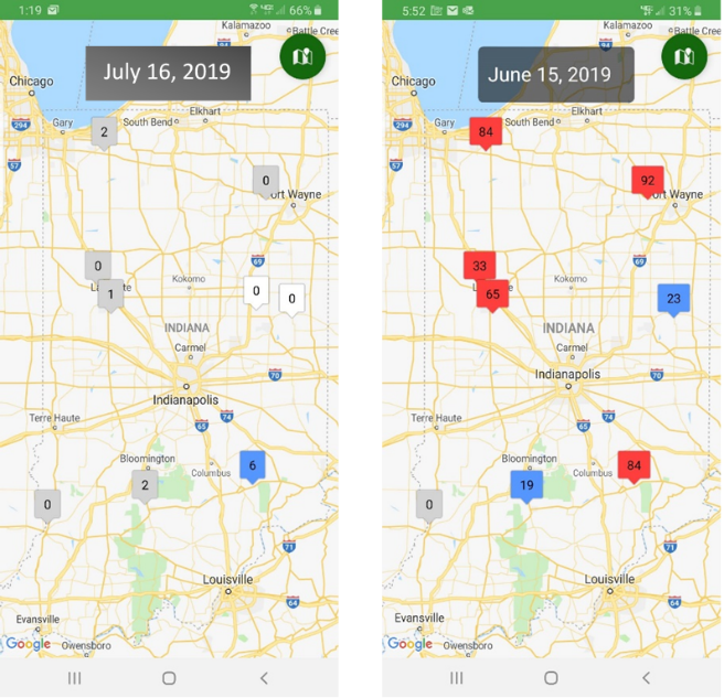 maps with location markers