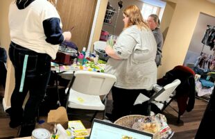 In the classroom with people