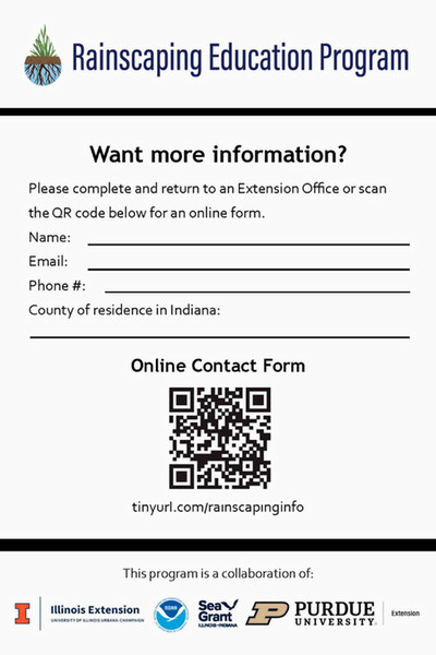 Rainscaping Education Program Interest Card