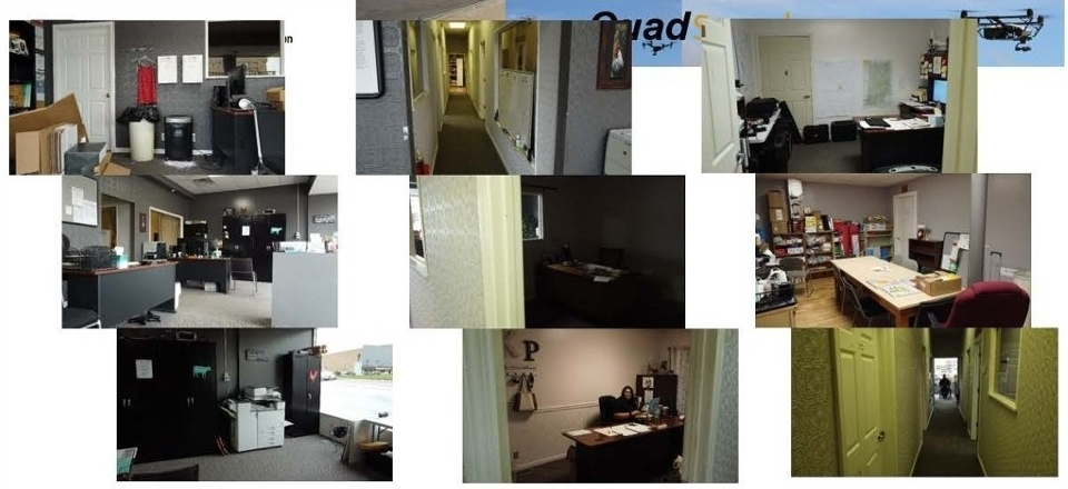 Image of a collage of several images inside a building