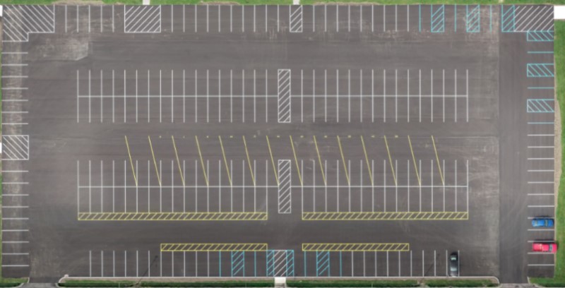 Image of a school parking lot