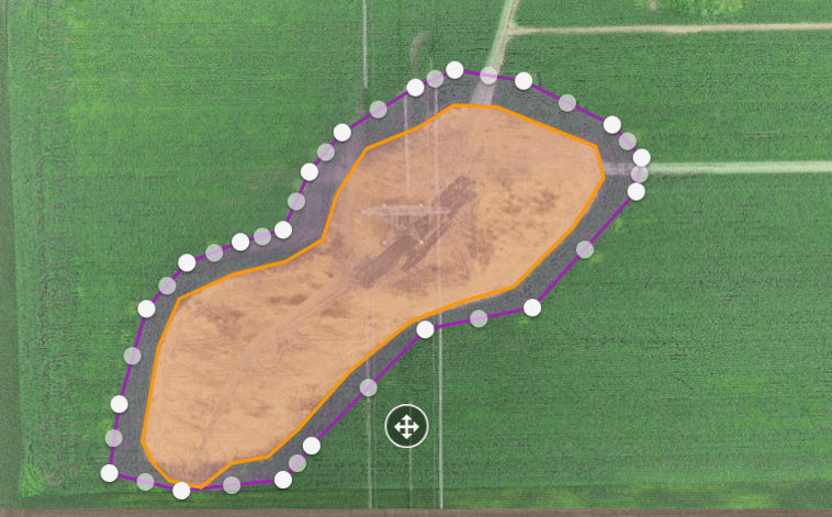 Image of a field drainage tile was damaged during installation